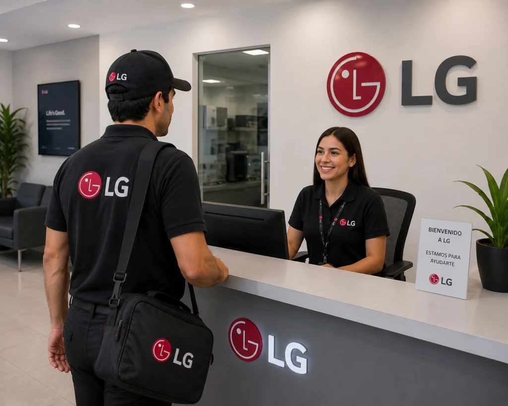 Técnico LG atendiendo centro de lavado LG en Valledupar
