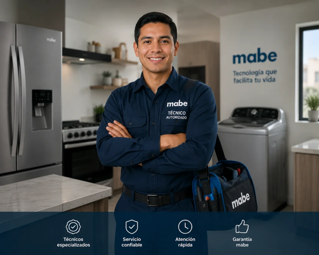 Técnico Mabe realizando mantenimiento preventivo en Valledupar