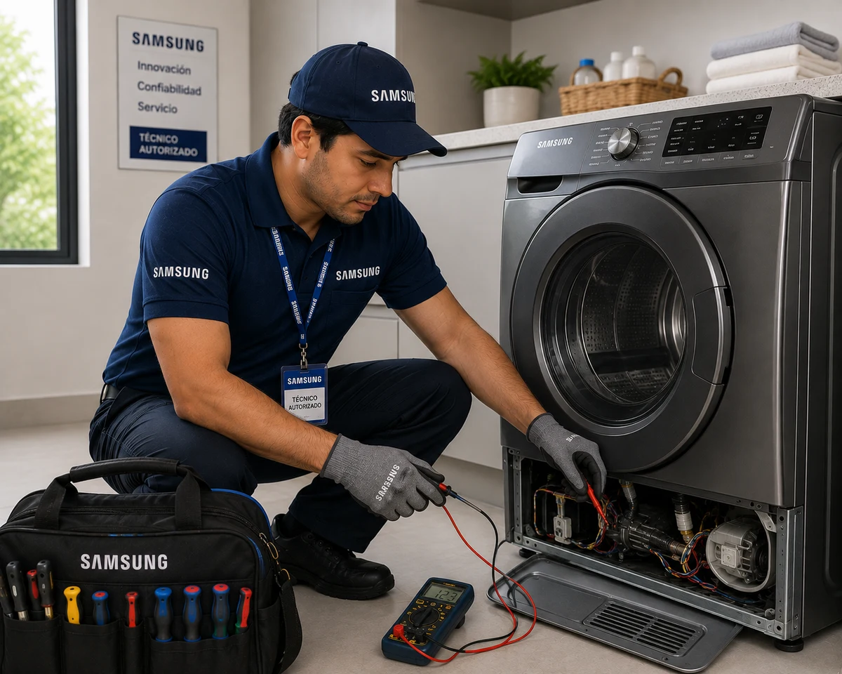 Técnico Samsung atendiendo secadoras Samsung en Valledupar